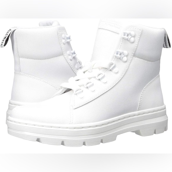 •DR. MARTENS•BNWT WOMEN'S COMBS WHITE COMBAT BOIT EXTRA TOUGH BALLISTIC SIZE 10 - Picture 2 of 10
